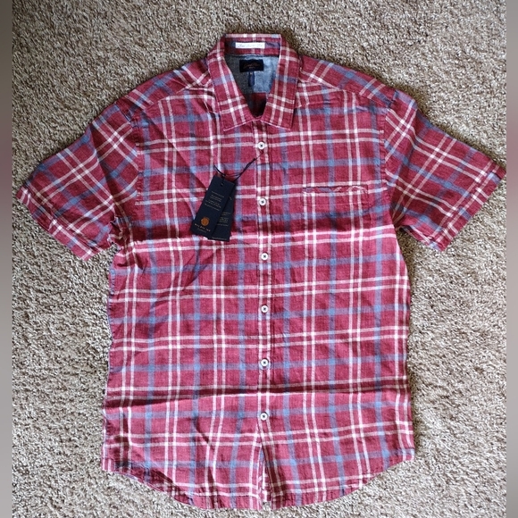 Good Man Brand Other - Good Man Brand Red Plaid Short Sleeve Button Down Shirt NWT